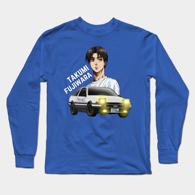 takumi fujiwara { initial d } Long Sleeve T-Shirt by MOTOSHIFT